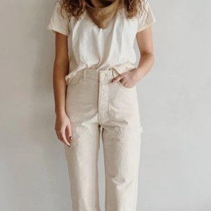 Jesse Kamm Patchfront Handy pants size 4  25 26 Natural